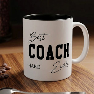 Beste Coach Ooit Persoonlijk Waarderingscadeau Tweekleurige Koffiemok