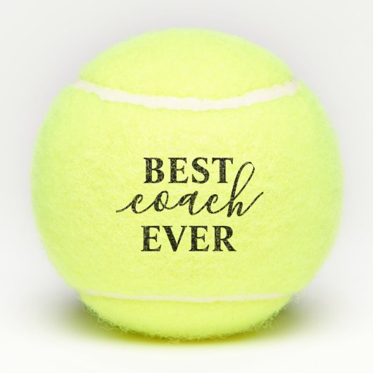 Beste coach ooit Persoonlijke naam Tennisballen (Achterkant)