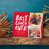 Beste coach ooit rood twee fototeam bedankt fotoplaat (Zijkant)