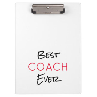 BESTE COACH OOIT Sportschool Teamkleuren Modern Klembord