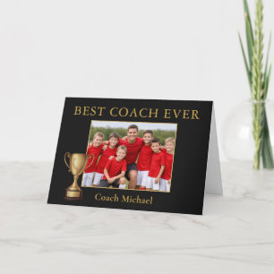 Beste Coach Ooit Teamfoto Bedankkaart