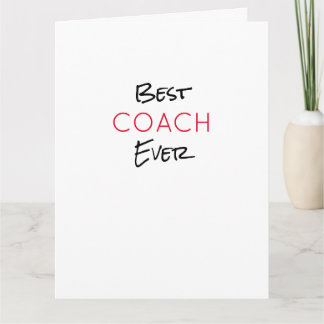 Beste Coach Ooit Teamkleuren School Sport Bedankt Kaart