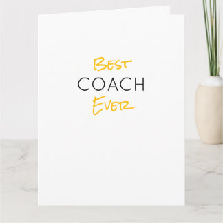 Beste Coach Ooit Teamkleuren School Sport Motto Kaart