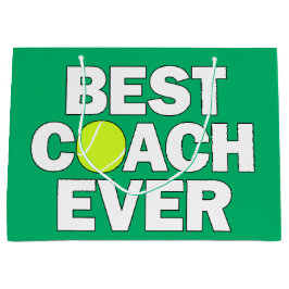 Beste coach ooit Tennis Coach Gift Bag Groot Cadeauzakje