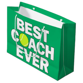Beste coach ooit Tennis Coach Gift Bag Groot Cadeauzakje