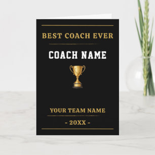 Beste Coach Ooit Trofee Coach Waarderingsgeschenk Bedankkaart