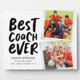 Beste coach ooit twee fototeam bedankt u fotoplaat