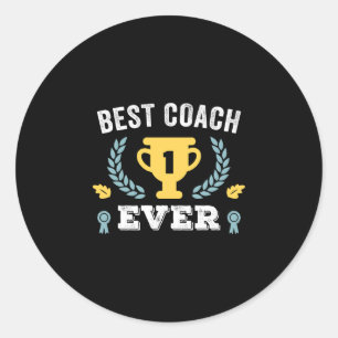 Beste coach ooit voor de coach ter wereld prestati ronde sticker