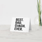 Beste coach Pap Vaderdag Voetbal Sport Gift Bedankkaart (Voorkant)