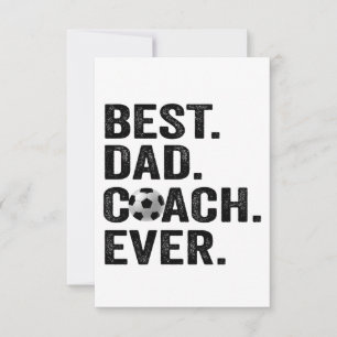 Beste coach Pap Vaderdag Voetbal Sport Gift Bedankkaart