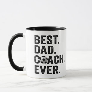 Beste coach Pap Vaderdag Voetbal Sport Gift Mok