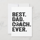 Beste Coach Papa Ooit Vaderdag Voetbal Sport Cadea Bedankkaart (Voorkant)