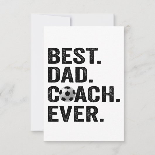Beste Coach Papa Ooit Vaderdag Voetbal Sport Cadea Bedankkaart (Voorkant)