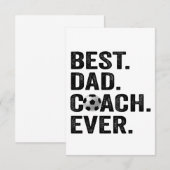 Beste Coach Papa Ooit Vaderdag Voetbal Sport Cadea Bedankkaart (Voorkant / Achterkant)