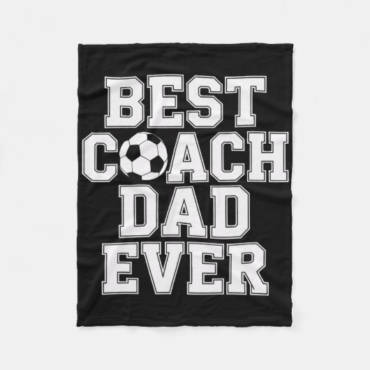 Beste Coach Papa Ooit Voetbal Enthousiast Coaching Fleece Deken (Voorkant)