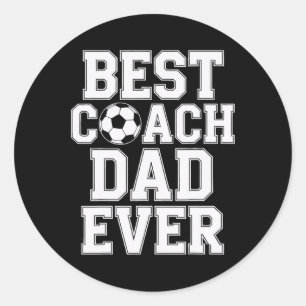 Beste Coach Papa Ooit Voetbal Spelers Trainen  Ronde Sticker