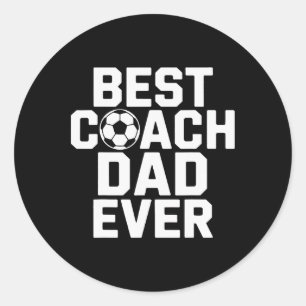 Beste Coach Papa Ooit Voetbalspeler Fluisteraar  Ronde Sticker