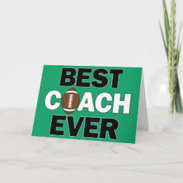 Beste coach per Football Coaches Sportteam Bedankkaart
