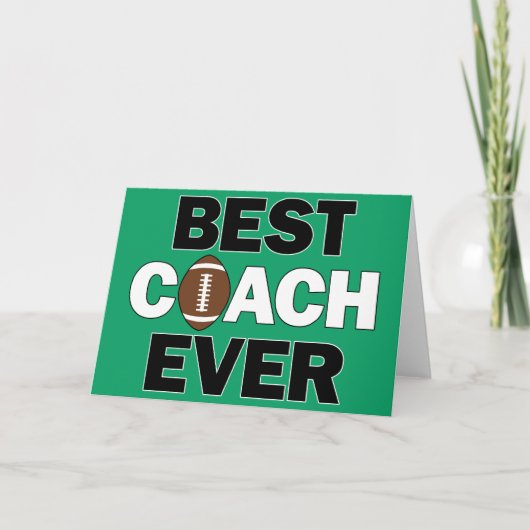 Beste coach per Football Coaches Sportteam Bedankkaart (Voorkant)