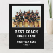 Beste Coach Team Naam Foto Bedankkaart (Voorkant)