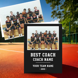 Beste Coach Team Naam Foto Bedankkaart