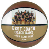 Beste Coach Team Naam Foto Bedankt  Basketbal (Voorkant)