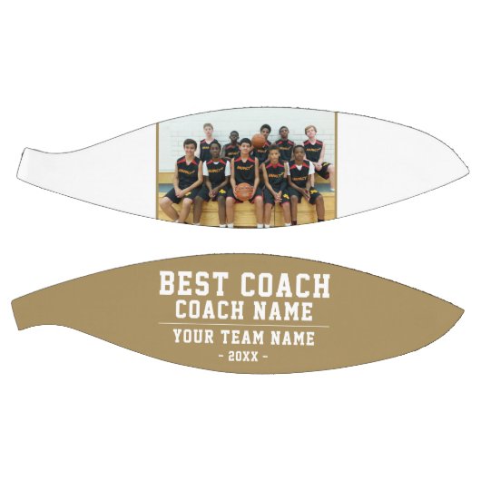 Beste Coach Team Naam Foto Bedankt Basketbal (Panelen)
