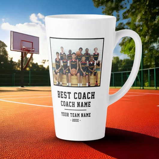 Beste Coach Team Naam Foto Bedankt Latte Mok