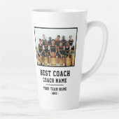 Beste Coach Team Naam Foto Bedankt Latte Mok (Rechts)