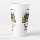 Beste coach Team Naam Foto Dank u Latte Mok (Voorkant)