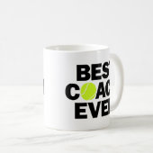 Beste coach Tennis Coach over Funny Coffee Mok (Voorkant rechts)