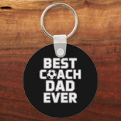 Beste Coach Vader Ooit Voetbal Leiderschap Sleutelhanger (Voorkant)