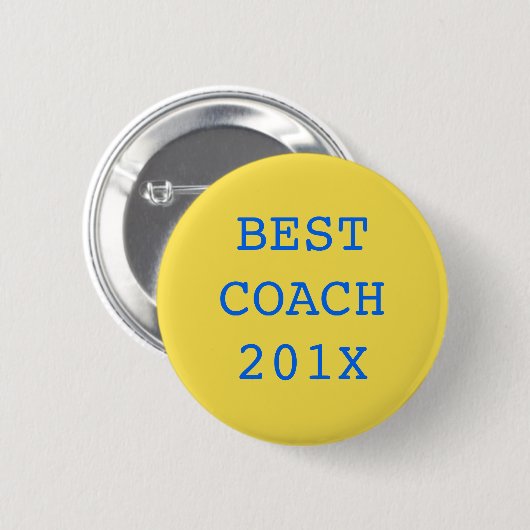 beste coach van de jaarknop ronde button 5,7 cm (Voorkant /achterkant)