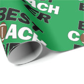 BESTE COACH van football Coach EVER Sportteam Cadeaupapier (Rol Hoek)