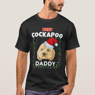 Beste Cockapoo Daddy Christmas Party Dog Family Po T-shirt