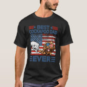 Beste Cockapoo vader ooit American Flag Fathers Da T-shirt (Voorkant)