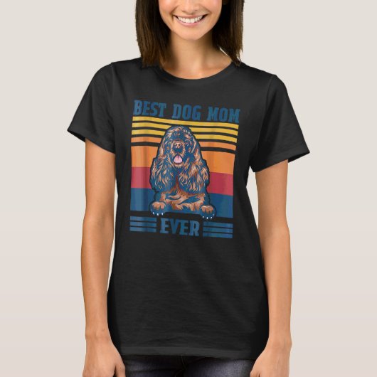 Beste Cocker Spaniel Moeder Moeder van Mam Ooit Ho T-shirt (Voorkant)