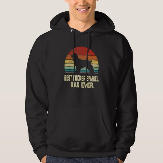 beste Cocker Spaniel Pap Ever Dog Hoodie (Voorkant)