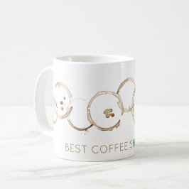 BESTE COFFEESHOP OOIT Koffieringen Bruin Wit Fun Koffiemok