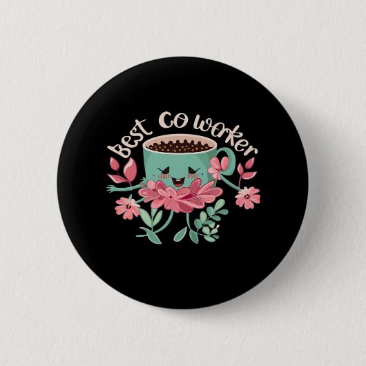 Beste collega, Collega Gift, Beste collega Gift Ronde Button 5,7 Cm (Voorkant)