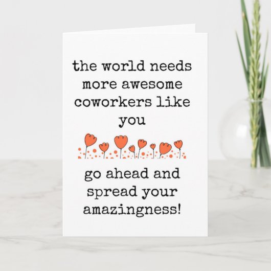 Beste collega ooit, Kaart voor collega-waardering (Voorkant)