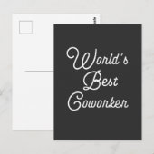 Beste collega ter wereld briefkaart (Voorkant / Achterkant)