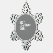 Beste collega's ooit schattige collega's tin sneeuwvlok ornament (Rechts)