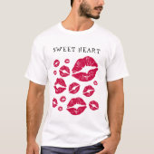 Beste comfortabele T-shirt Met veel kusjes voor Jo (Voorkant)