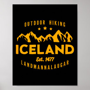 Beste Cool IJsland IJsland Wandel Landmannalaugar Poster