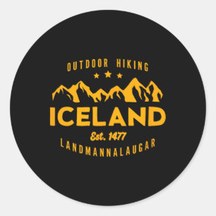 Beste Cool IJsland IJsland Wandeltocht Landmannala Ronde Sticker