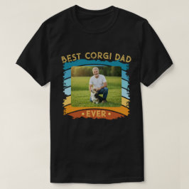 Beste Corgi Dad ooit op maat gemaakte foto T-shirt