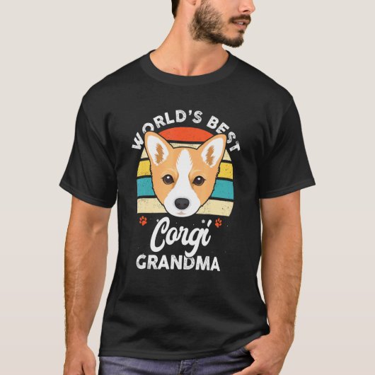 Beste Corgi Oma Hond Ter Wereld T-shirt (Voorkant)