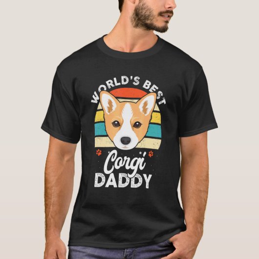 Beste Corgi Vader Hond ter Wereld T-shirt (Voorkant)