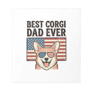 Beste Corgi Vader Ooit Patriottisch Vintage Hond S Notitieblok